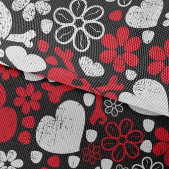 Love Flower Skull Waterproof Oxford