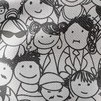 Busy People Waterproof Canvas