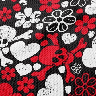 Love Flower Skull Birdseye Piqué