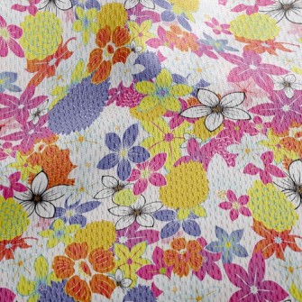 Delicate Blooming Flowers Athletic Mesh Flat Back