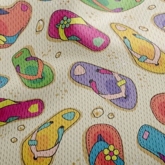 Fancy Beach Shoes Athletic Mesh Flat Back