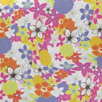 Delicate Blooming Flowers Twill