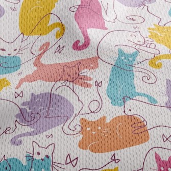 Snooze Cat Athletic Mesh Flat Back