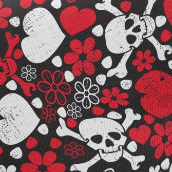 Love Flower Skull Twill