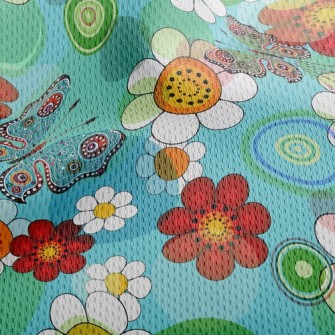 Beautiful Flowers Athletic Mesh Flat Back