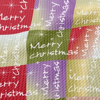 Christmas Wishes Text Birdseye Piqué