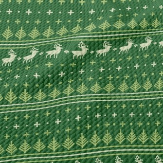 Christmas Elk Elements Birdseye Piqué