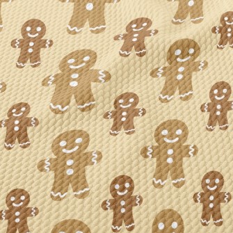 Gingerbread Man Birdseye Piqué