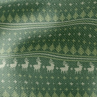 Christmas Elk Elements Waterproof Canvas