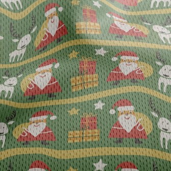 Santa Giving Gifts Athletic Mesh Flat Back