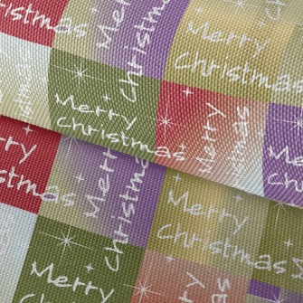 Christmas Wishes Text Waterproof Oxford