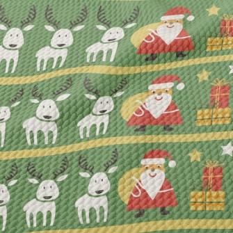 Santa Giving Gifts Birdseye Piqué