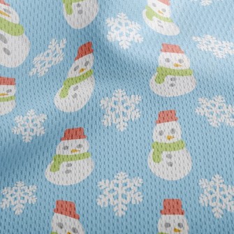 Cute Snowman Athletic Mesh Flat Back