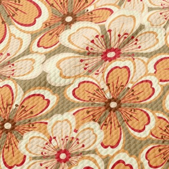 Plum Blossom Birdseye Piqué