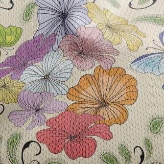 Colorful Butterfly Athletic Mesh Flat Back