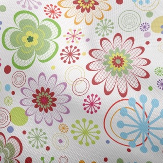 Colorful Painted Flowers Dobby