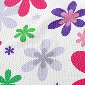 Colorful Flowers Birdseye Piqué