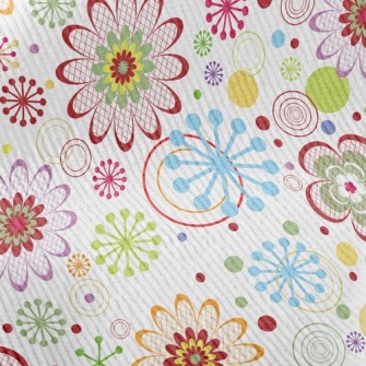 Colorful Painted Flowers Standard Corduroy