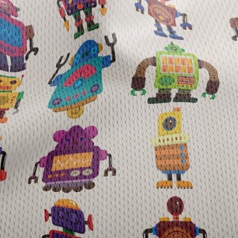 Various Robots Athletic Mesh Flat Back