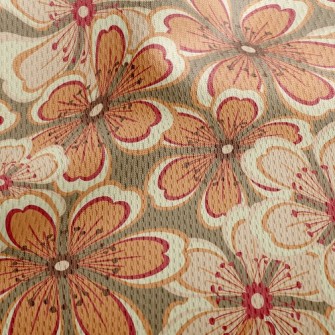 Plum Blossom Athletic Mesh Flat Back