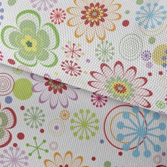 Colorful Painted Flowers Waterproof Oxford