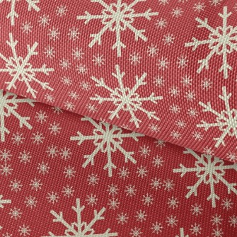 Shiny Christmas Snowflakes Waterproof Oxford