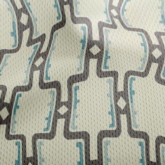 Geometric Arrangement Athletic Mesh Flat Back