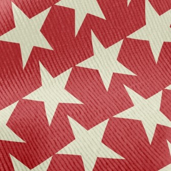 White Five-Pointed Star Standard Corduroy