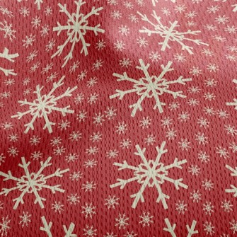 Shiny Christmas Snowflakes Athletic Mesh Flat Back