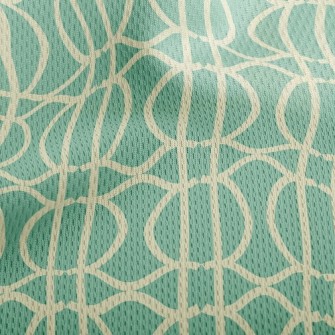 Interlaced Circles And Lines Athletic Mesh Flat Back