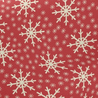Shiny Christmas Snowflakes Twill