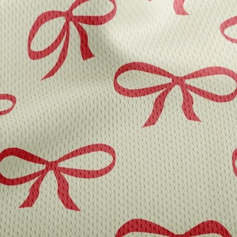 Cute Bow Athletic Mesh Flat Back