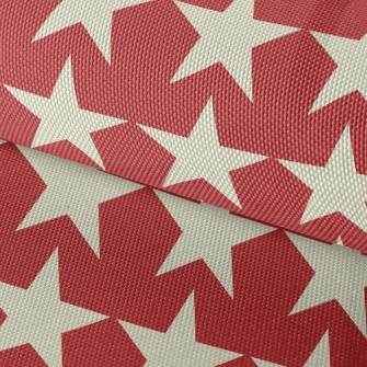 White Five-Pointed Star Waterproof Oxford