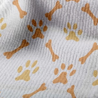 Cute Bone Footprints Terry
