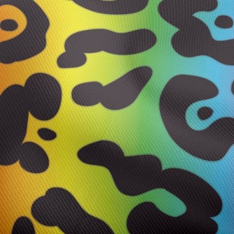 Rainbow Gradient Leopard Print Dobby