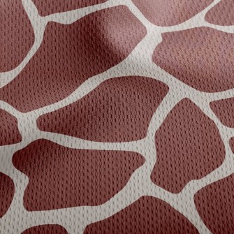 Nostalgic Giraffe Pattern Athletic Mesh Flat Back