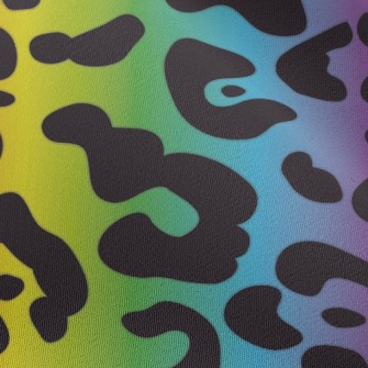 Rainbow Gradient Leopard Print Chiffon
