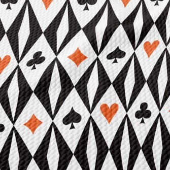 Traditional Diamond Playing Ca Birdseye Piqué