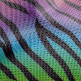 Rainbow Texture Athletic Mesh Flat Back