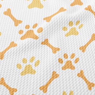 Cute Bone Footprints Birdseye Piqué