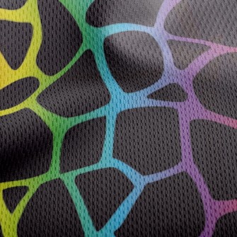 Colorful Giraffe Pattern Athletic Mesh Flat Back
