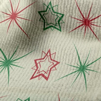 Red And Green Shining Stars Terry