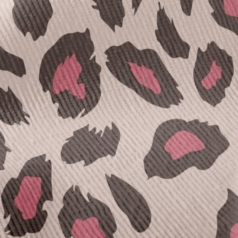 Pink Fashion Leopard Print Standard Corduroy