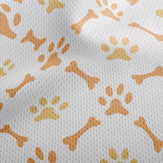 Cute Bone Footprints Athletic Mesh Flat Back