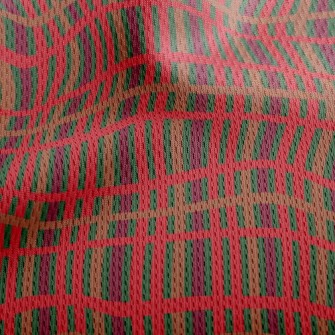 Christmas Pattern Athletic Mesh Flat Back