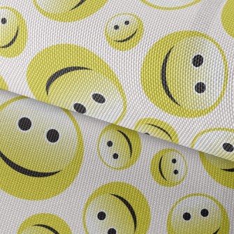 Shiny Smiling Face Waterproof Oxford