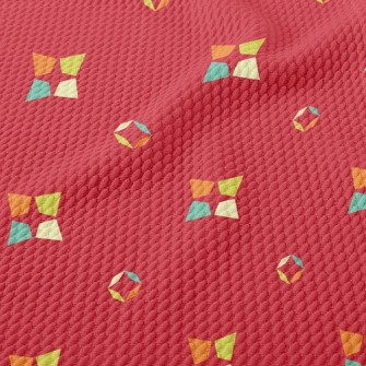 Nostalgic Colored Squares Birdseye Piqué