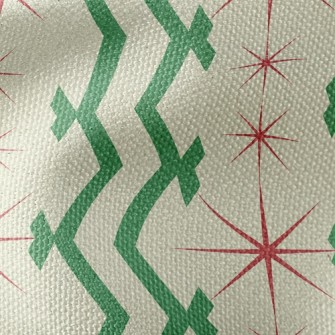 Christmas Star Lines Waterproof Canvas