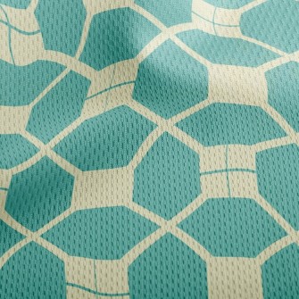 Large And Small Grid Connectio Athletic Mesh Flat Back