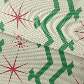 Christmas Star Lines Waterproof Oxford